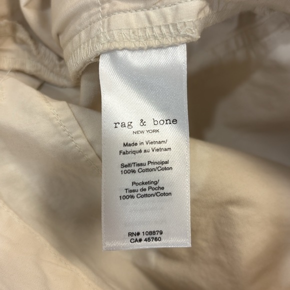 rag & bone Charlie Pant in color Ivory - Picture 12 of 13